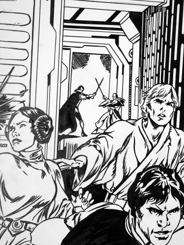 Star Wars 1977 - Alan Davis -  encré agrandi